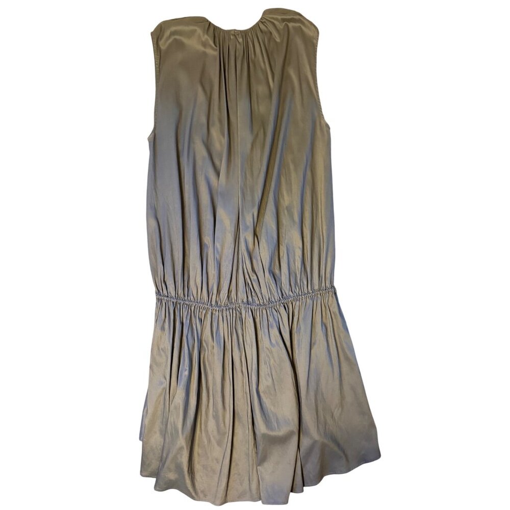 $490 Toteme L XL Pretoria Maxi Dress Green Drop Waist Lagenlook Party Wedding - Picture 7 of 13